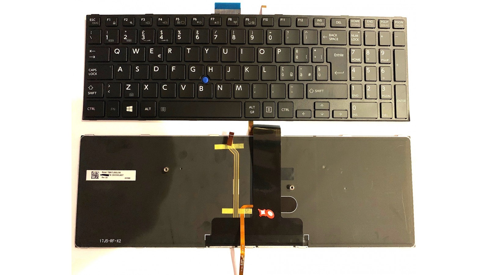 Tastiera italiana compatibile con Toshiba A50-C Z50-C R50-C Retroilluminata e Trackpad