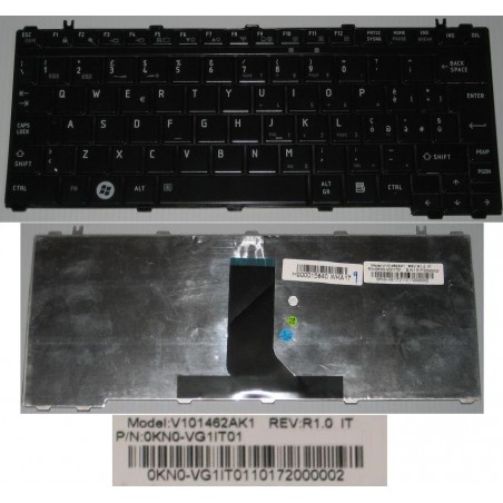 Tastiera italiana nera compatibile con Toshiba Satellite T135 / T135D / M900 Series