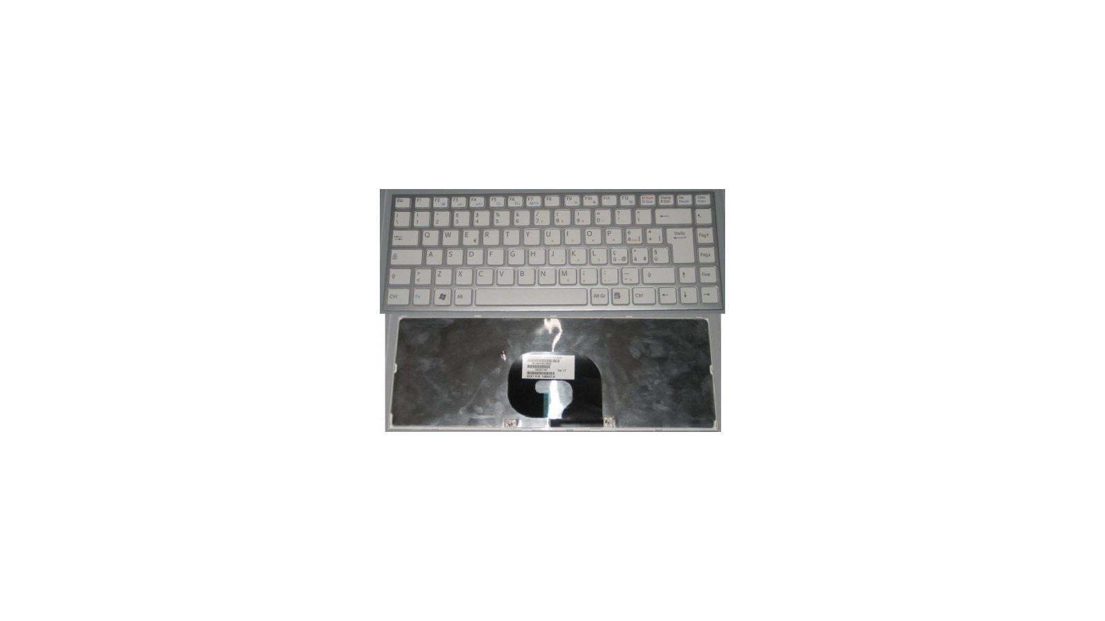 Tastiera italiana silver con tastiera bianca compatibile con SONY VAIO VPC-Y 02609146