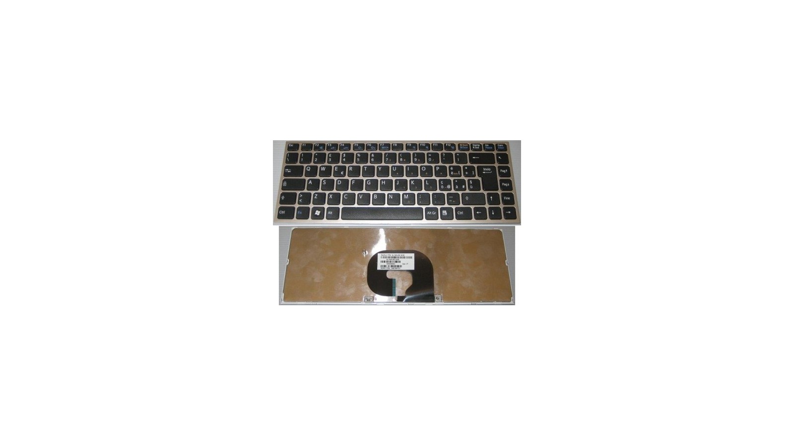 Tastiera italiana silver con tastiera nera compatibile con SONY VAIO VPC-Y 02609146