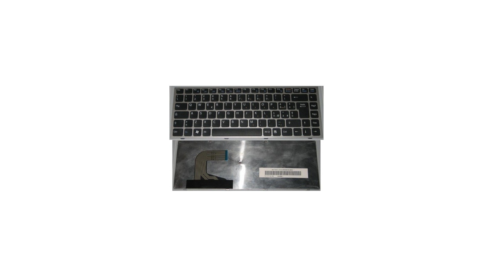 Tastiera italiana silver con tastiera nera compatibile con SONY VAIO VPC-S VPC-S11 VPC-S12