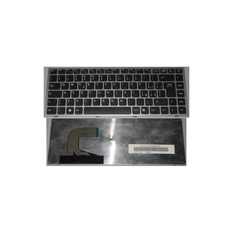 Tastiera italiana silver con tastiera nera compatibile con SONY VAIO VPC-S VPC-S11 VPC-S12