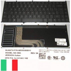 Tastiera italiana compatibile Dell Adamo 13-A101 NSK-DH10E SS5 9J.N1G82.10E 0R595J