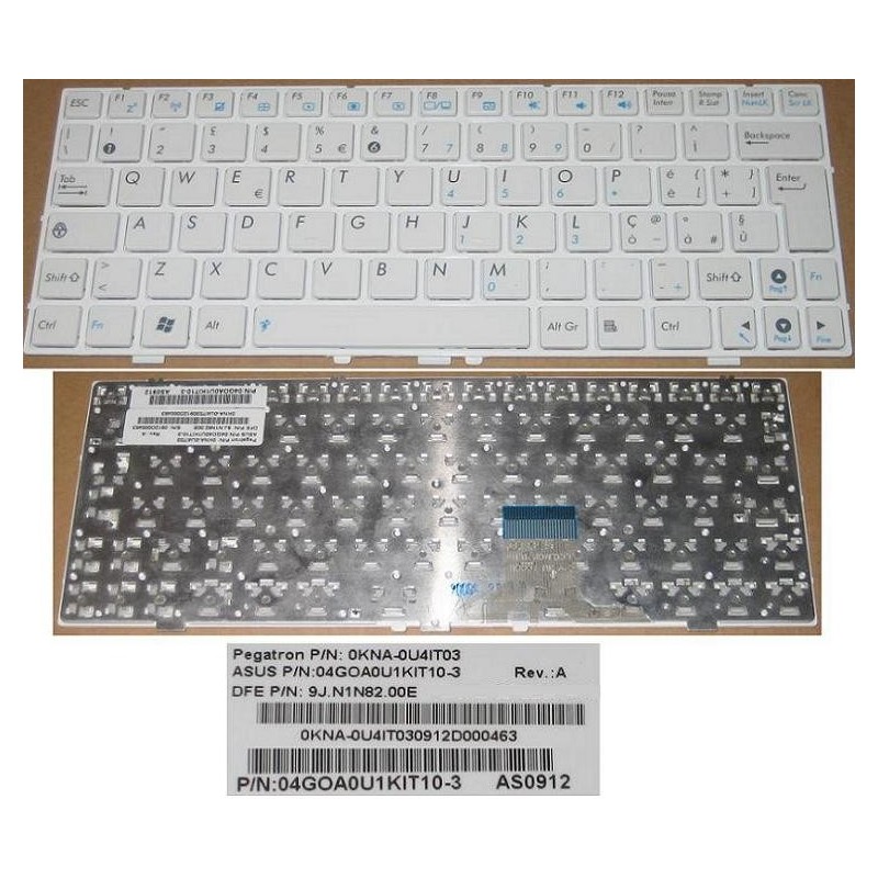 Tastiera italiana compatibile con Asus bianca EEEPC EEE PC 1000HE 1000 HE