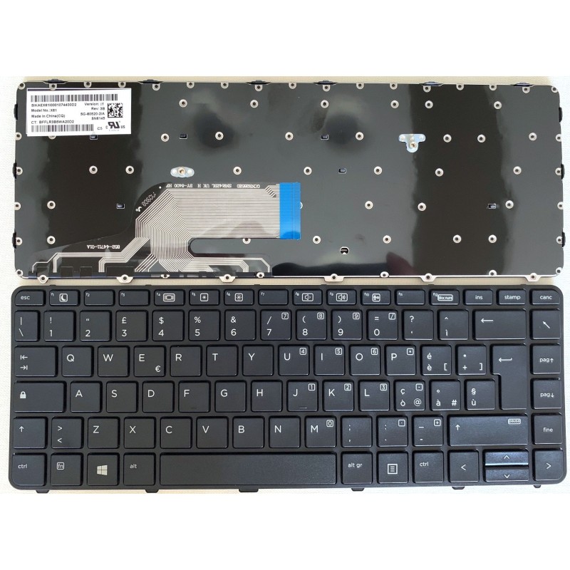 Tastiera italiana compatibile con HP ProBook 430 G3 G4, 440 G3 G4, 446 G3