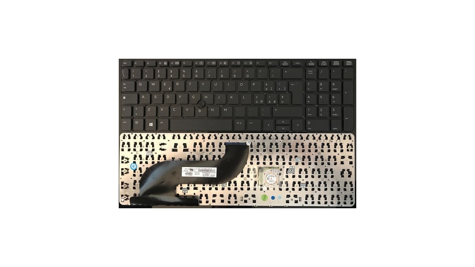Tastiera italiana compatibile con HP Probook 650 G1 / 655 G1 con POINTSTICK