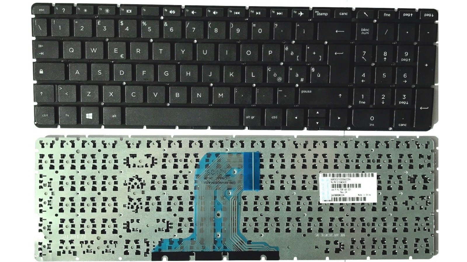 Tastiera italiana compatibile con HP 15-BA 15-ba519ng 15-ba520ng 15-ba026ng 15-ba060nl 15-ba079dx 